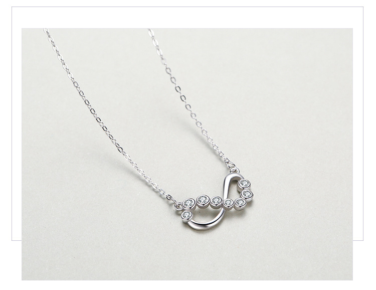 Female 925 Sterling Silver Infinite Love Diamond Necklace
