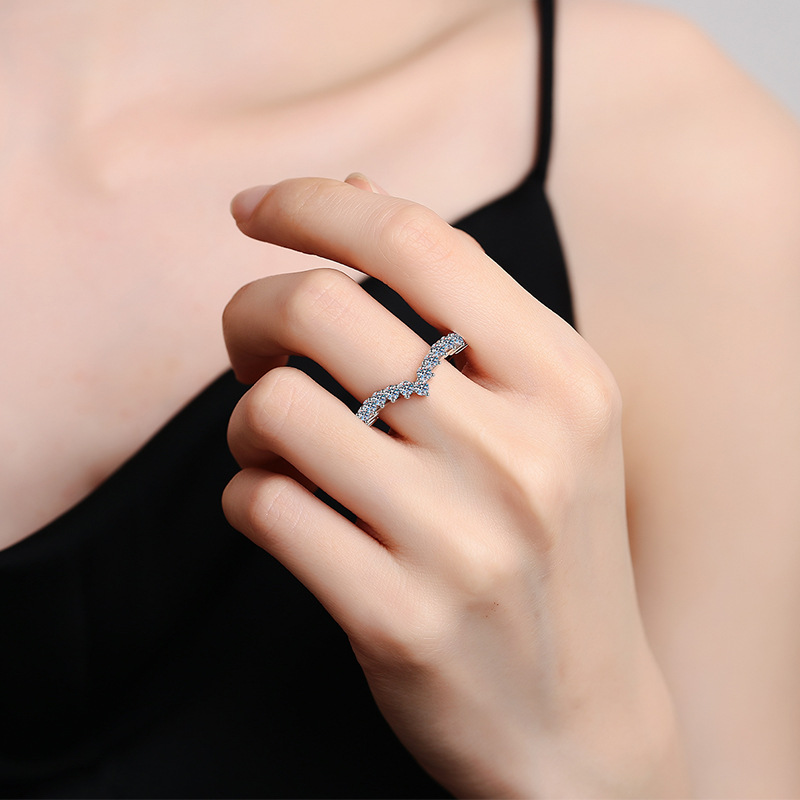 Ring Female Full Diamond Moissanite