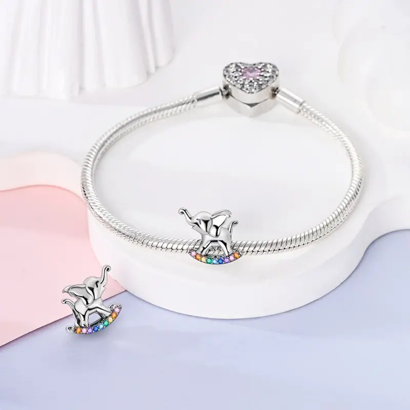 DIY Parent-Child Elephant Necklace And Bracelet Beaded