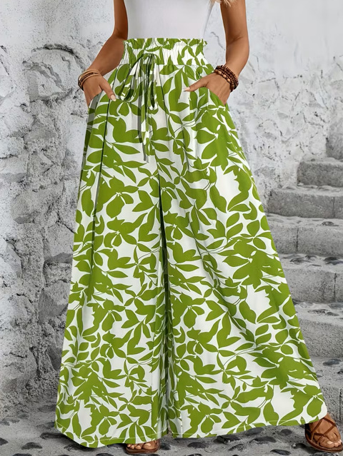 Pantalones holgados de pierna ancha con estampado de leopardo y talle alto para mujer. D17e28ed 1137 4acd 8dd2 A6df9437647f