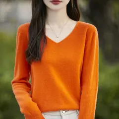 Front Line Ready-made Garments Seamless Knitwear For Women - Orange - View 1