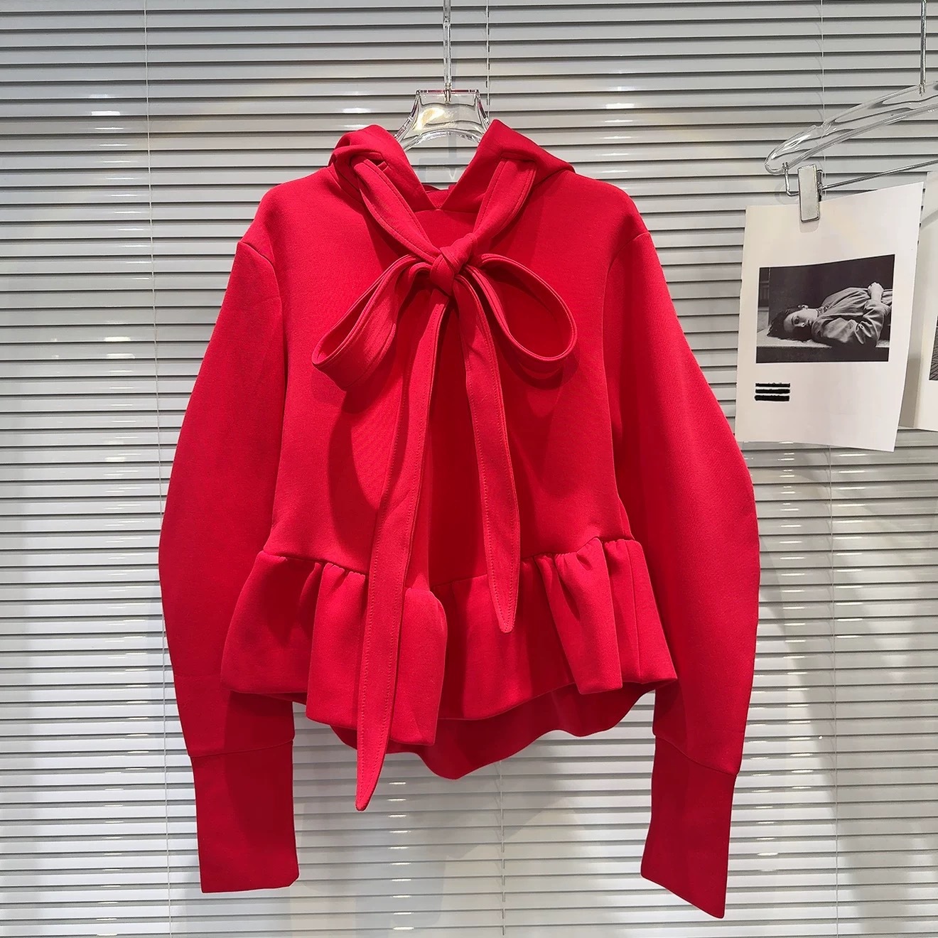 Girls Spring Autumn Bow-Knot Lace-Up Hoodie