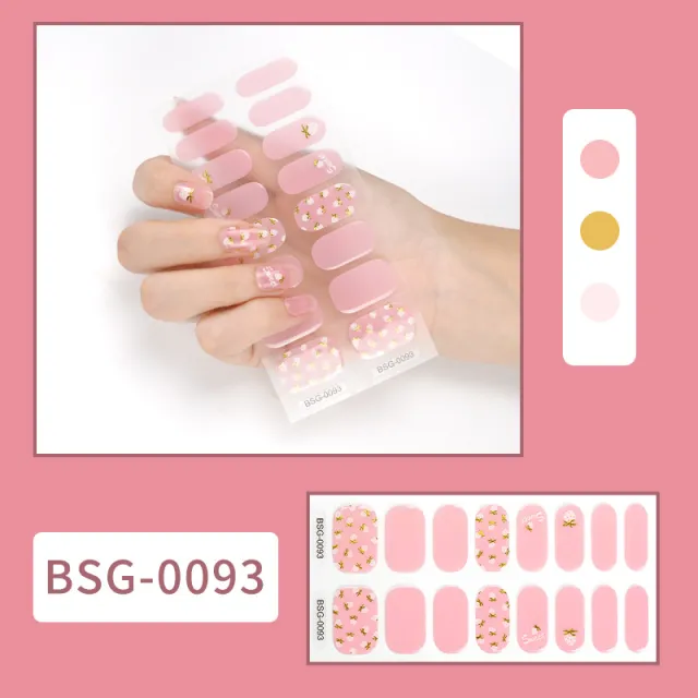 Semi curing Gel Nail Sticker Gel Beauty Bsg 0093 - Shop at LoveMi