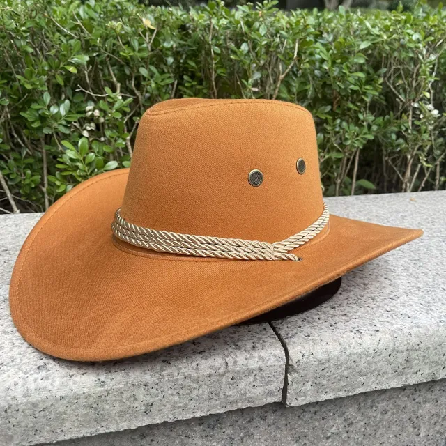 Woolen Hat Suede Western Denim Top Hat Ox Gallstone - Shop at LoveMi