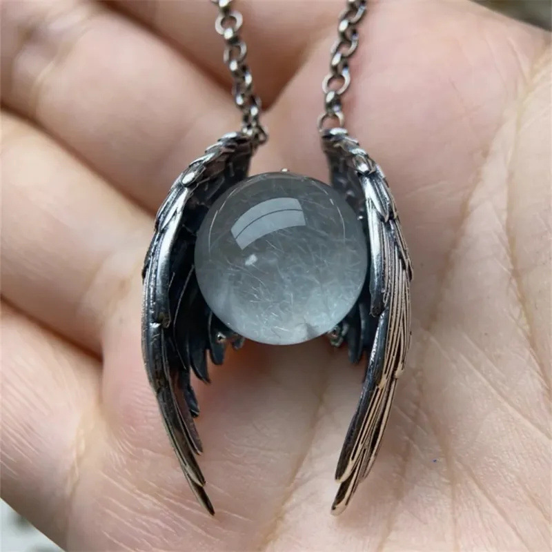 Vintage Ghost Crystal Pendant Necklace For Women