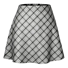 Fashion Women's Wear Plaid Zipper Skirt - Black - View 1
