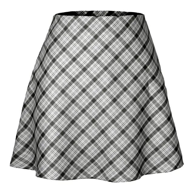Fashion Women's Wear Plaid Zipper Skirt Black - Shop at LoveMi