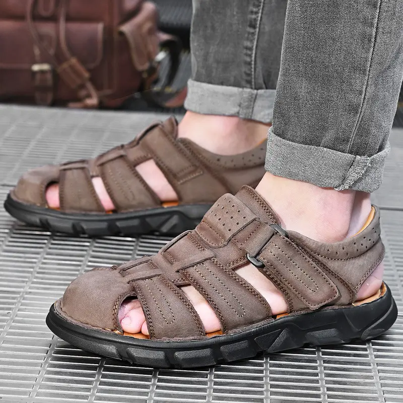 Mens Closed-toe Sandals Outdoor Hiking Shoes