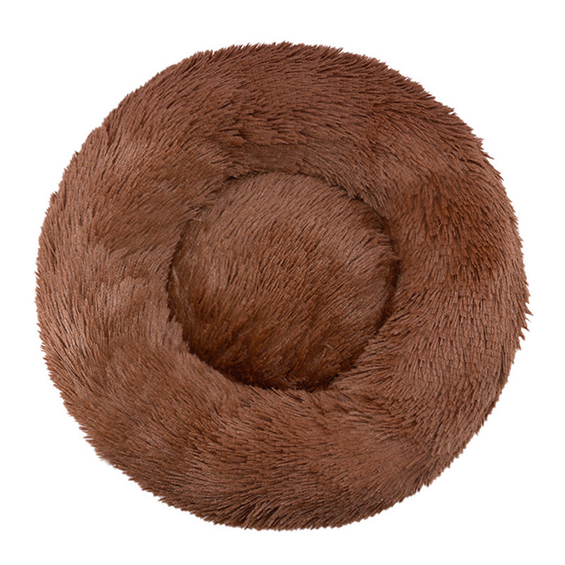 Machine-washable Plush Round Dog Bed