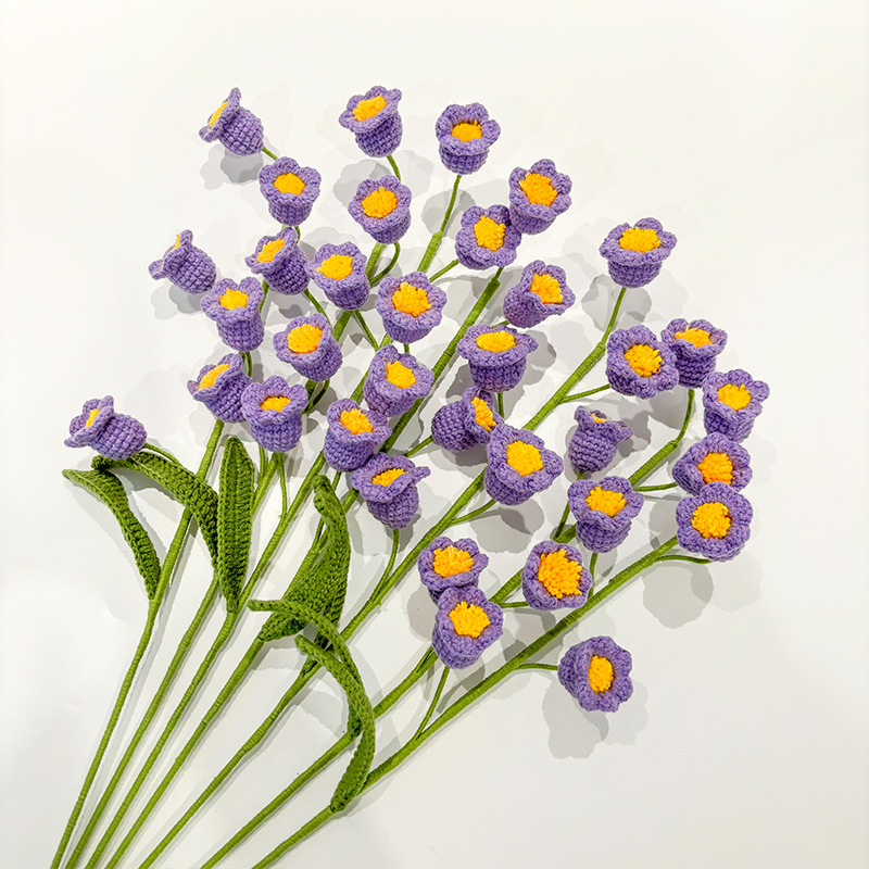 Hand-knitted Finished Yarn Bouquet Of Knitted Artificial Flowers 51