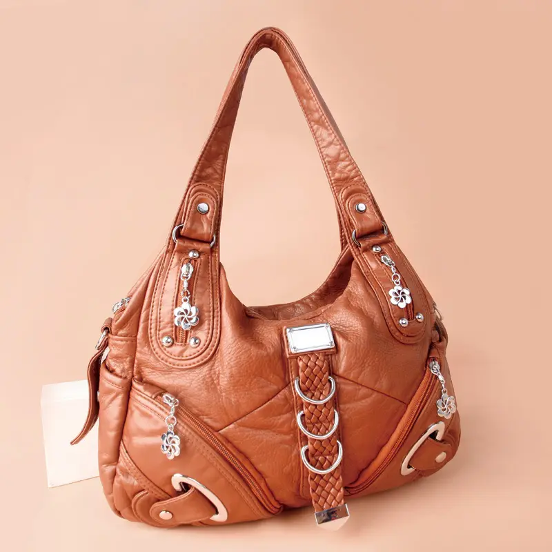 Womens European And American Washed-dye Single-shoulder Crossbody