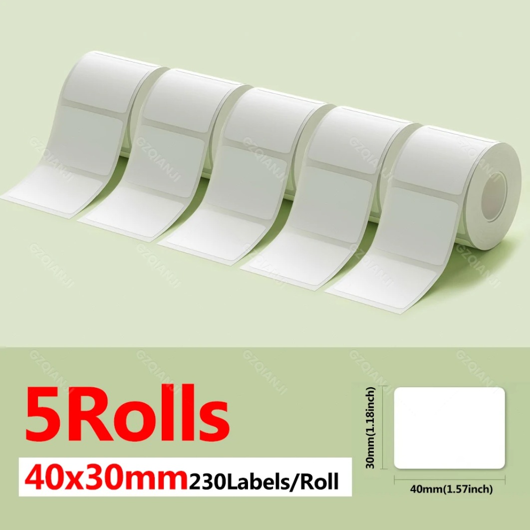 5 Rolls 40X30mm