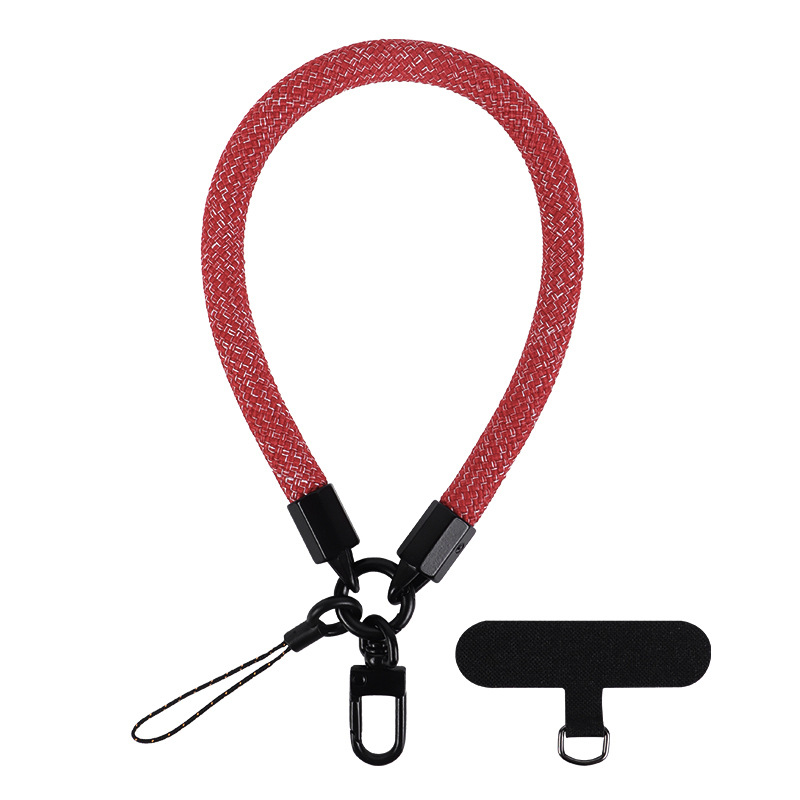 Mobile Phone Short Polyester Rope Anti-theft Wrist Strap Keychain