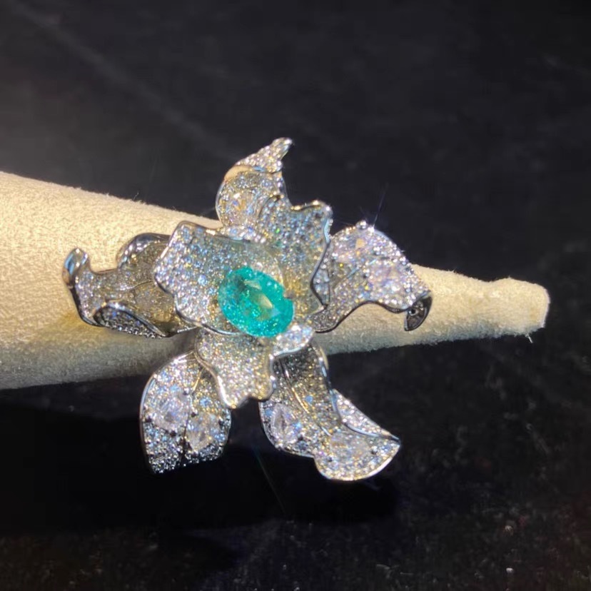 High-Grade Big Flower Starfish Ring Female Light Luxury Minority Design