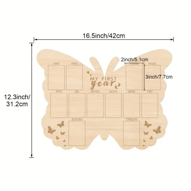 Wooden Baby Memorial Photo Frame Newborn D Butterfly Style - Shop at LoveMi