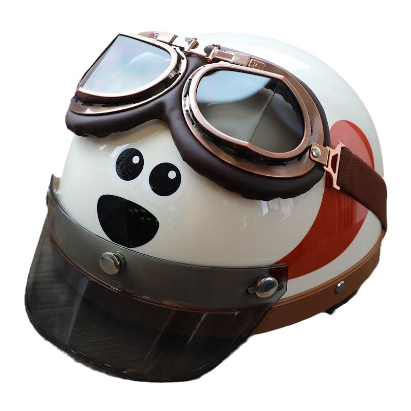 Electric Car Four Seasons Universal Men’s Cute Warm Helmet