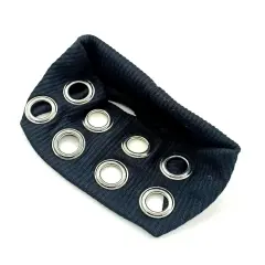 Women's Fashion Hollowed-out Punk Elastic Headband - Black - View 1