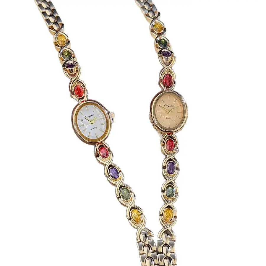 Watch Factory Direct Sales Gem Diamond Oval Exquisite And Compact