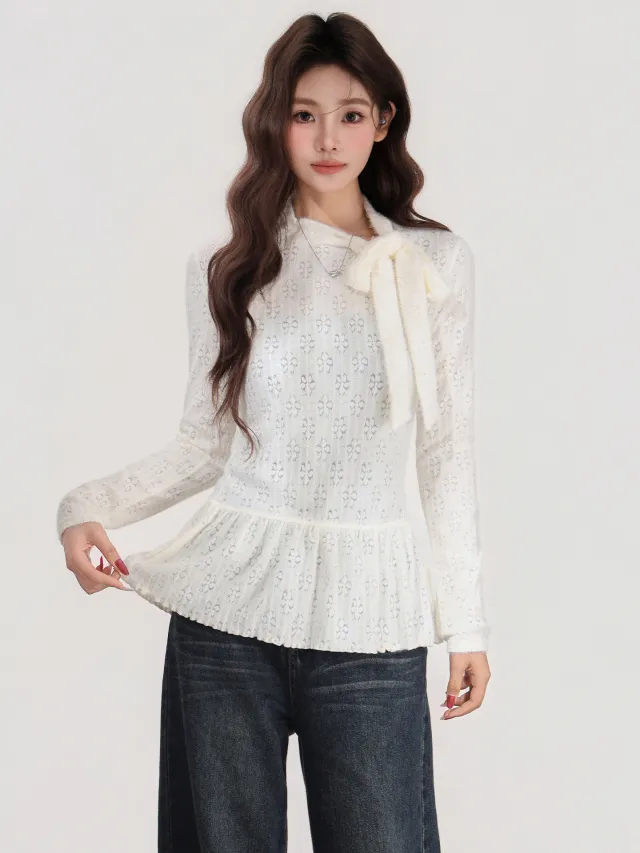 Women's Apricot Color High Collar Long Sleeve Thicker Knit Top Apricot - Shop at LoveMi