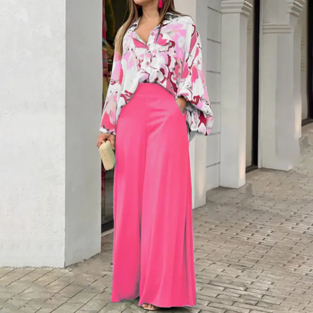 Fashionable Casual Elegant Wide leg Pants Pink - Shop at LoveMi