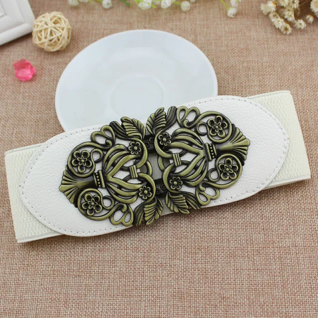 Retro Fashion Ladies Elastic Waistband White - Shop at LoveMi