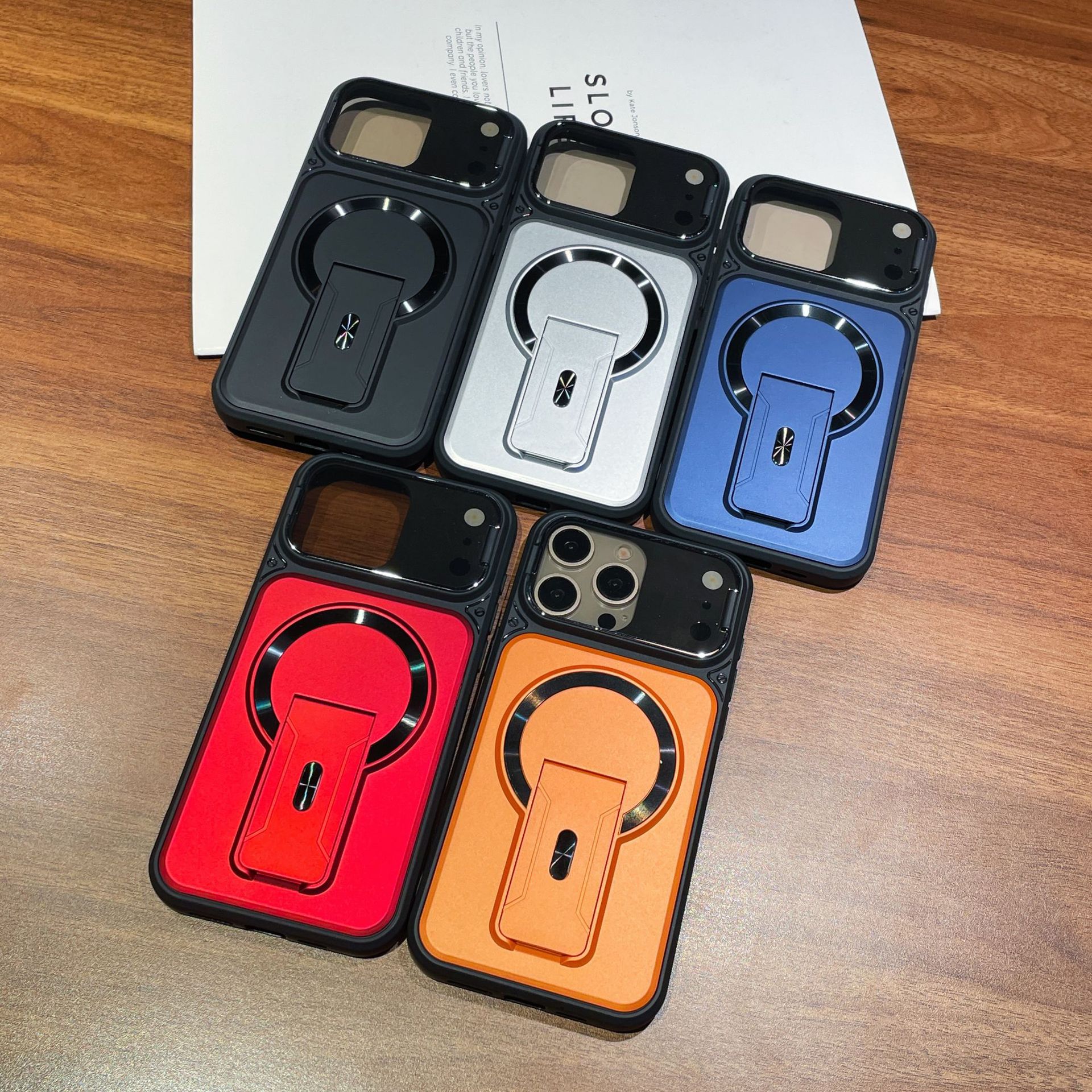 Husă magnetică multifuncțională pentru telefon Pinshun, cu protecție rezistentă la cădere pentru ecran