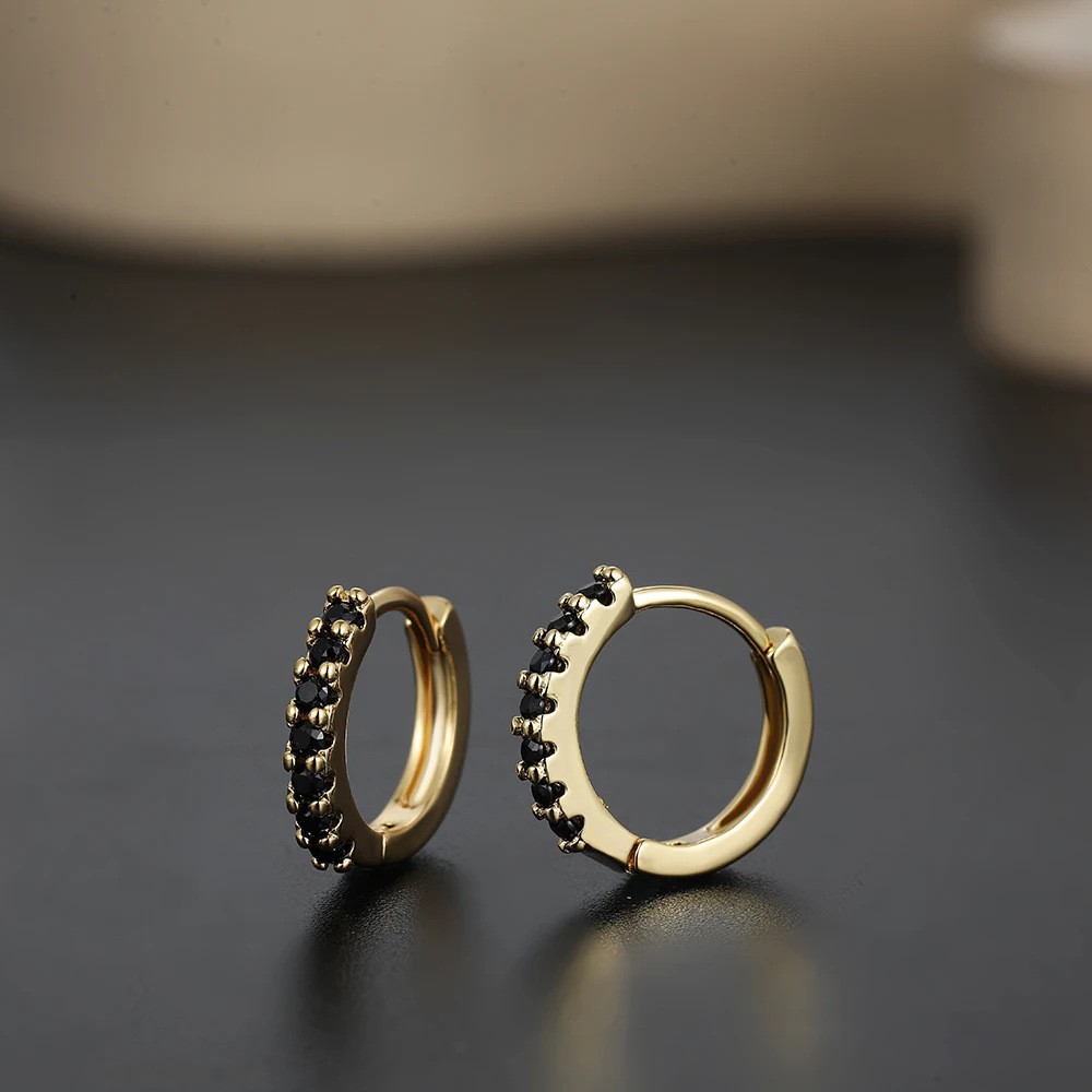 Personalized Trendy Round Colorful Zircon Earrings