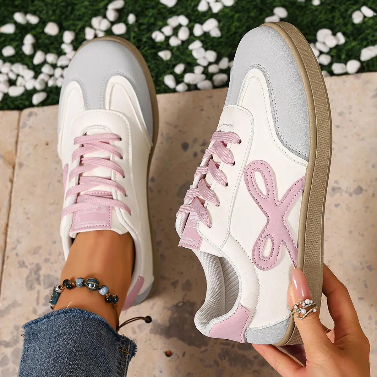 Springautumn New White Sneakers Versatile Casual Sports Shoes For Female Students