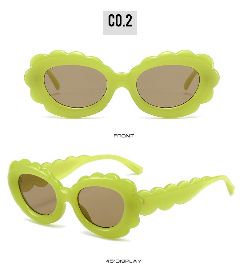 Personalized Clouds Oval Sunflower Flowers Sun Protection Glasses - Image 18