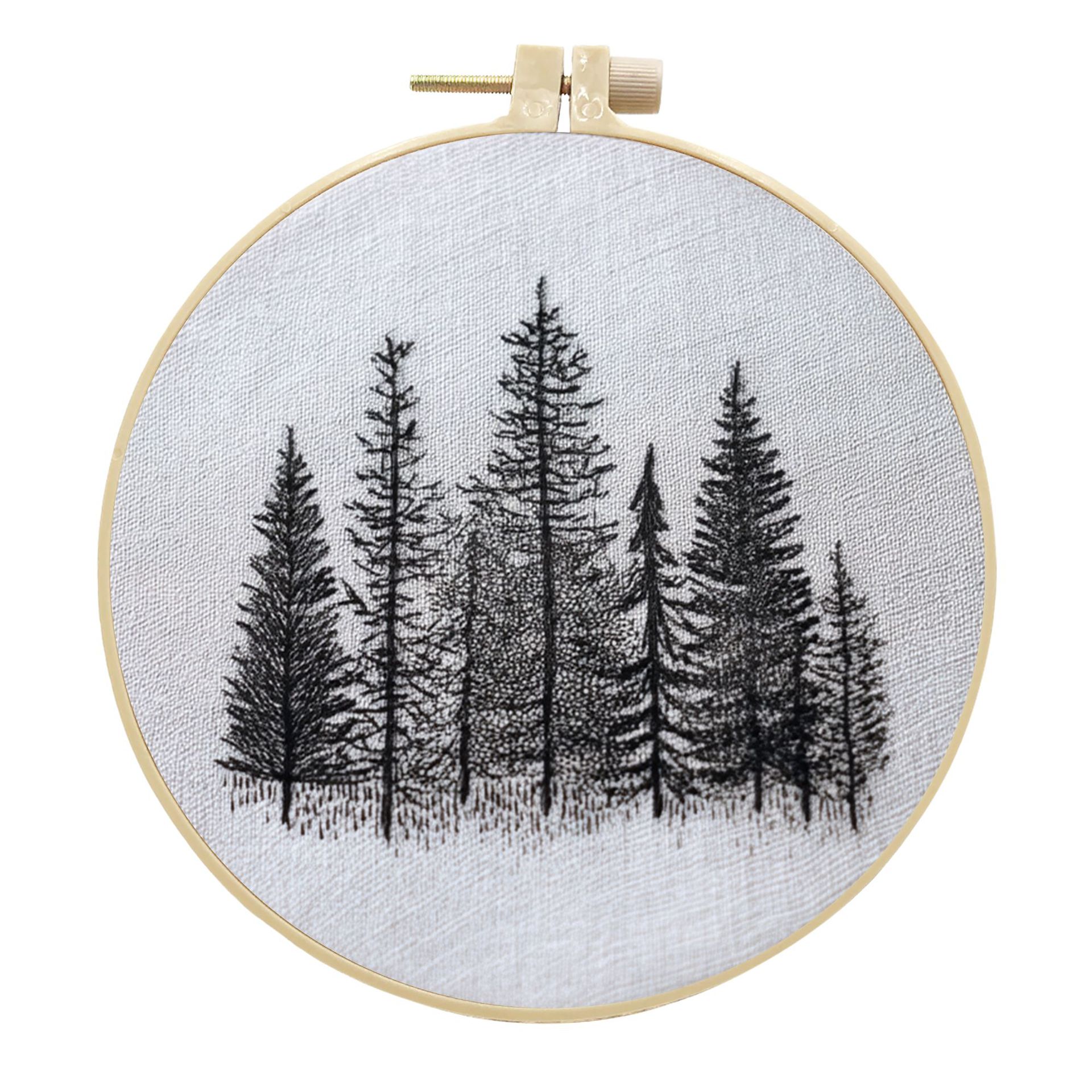 Landscape Handmade Cloth Art Material Kit Sets Creative Handmade Needle And Thread English