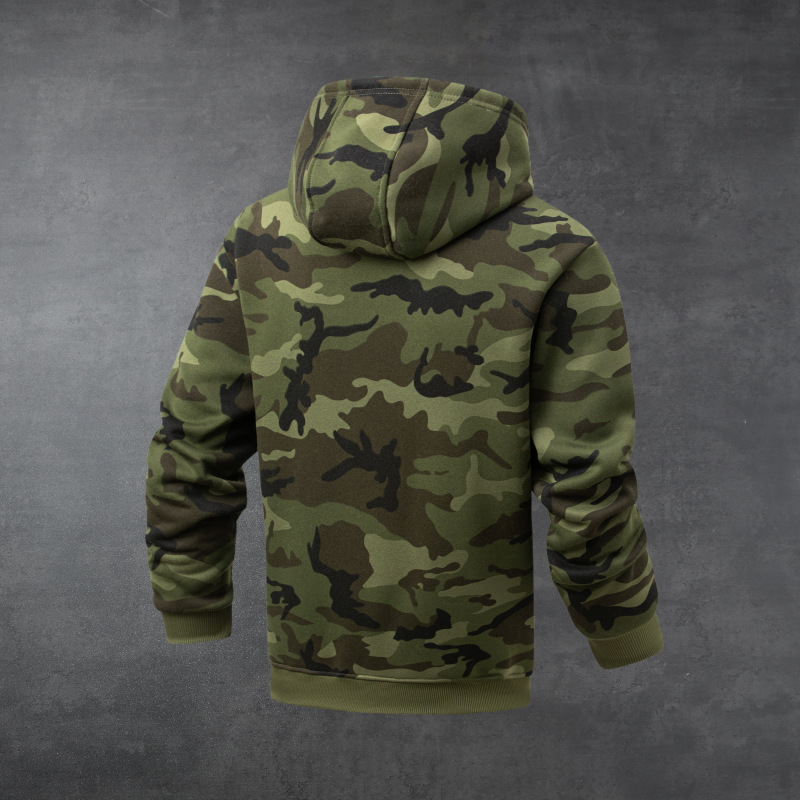 Mens Stylish Thicker Casual Camo Hoodie