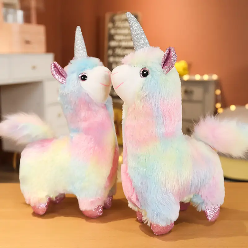 Alpaca Doll Cute Animal Rainbow Plush Toy Children Pillow
