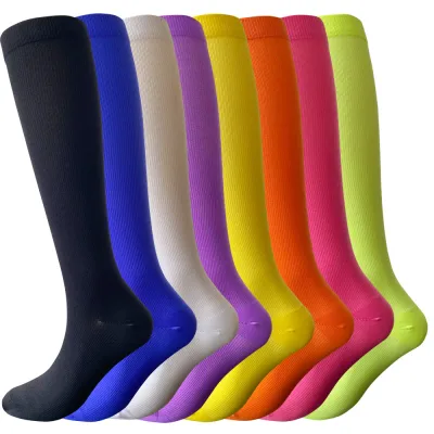 Solid Color Sports Compression Stockings Fitness Running Stockings