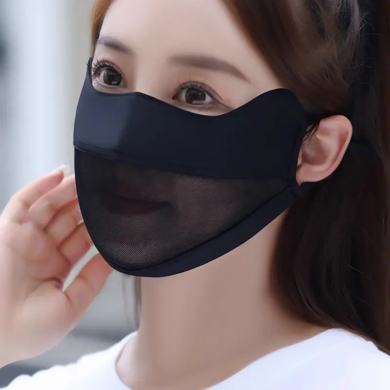 Sun-protective Mask For Women Ice-silk Mesh Breathable