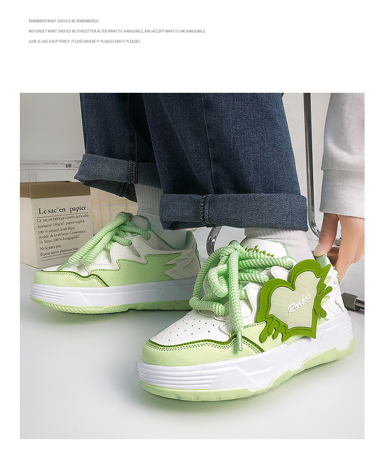 Color Contrast Patchwork Bread Shoes Increased By Light Casual Shoes - Image 7