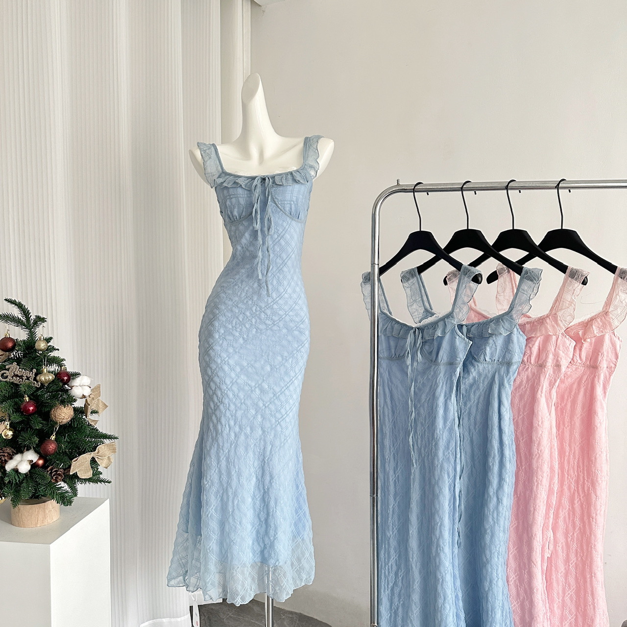 Chinese Style Mermaid Princess French Flying Sleeve Dress