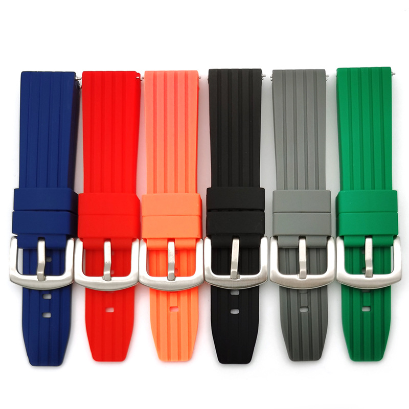 Vertical Stripe Tire Pattern Silicone Strap