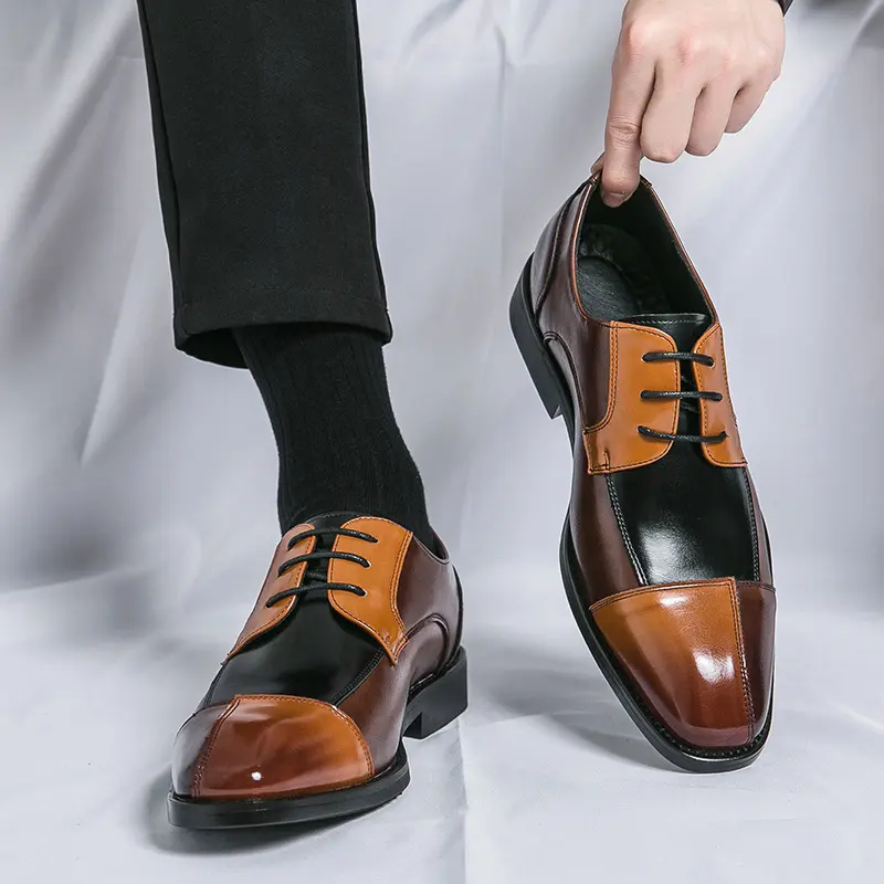 Business Formal Wear Casual Square Toe Large Size Leather