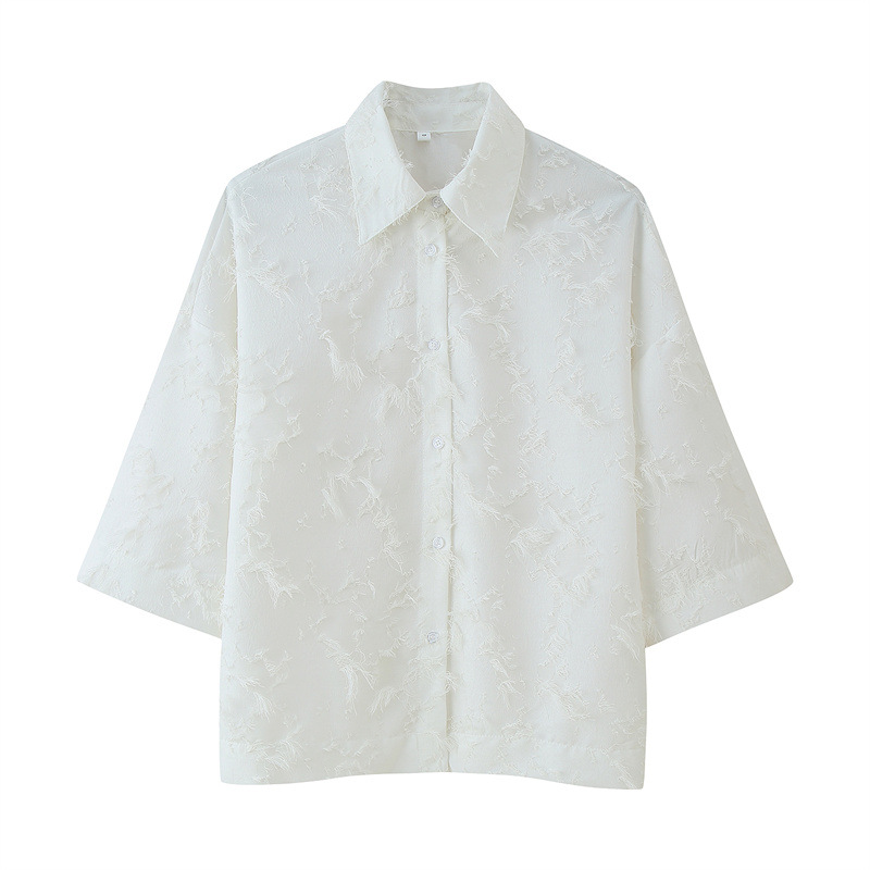 European And American Large Profile Tassel Shirt Top Tassel A Line Skirt Top L - Shop at LoveMi