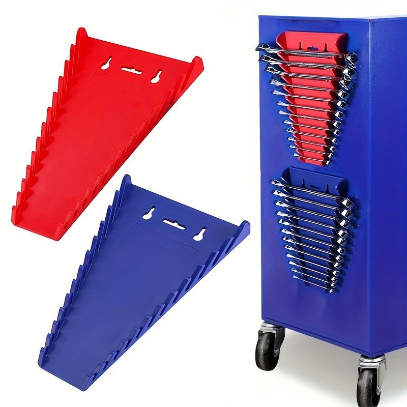 12 Slot Plastic Magnetic Suction Movable Wrench Storage Rack