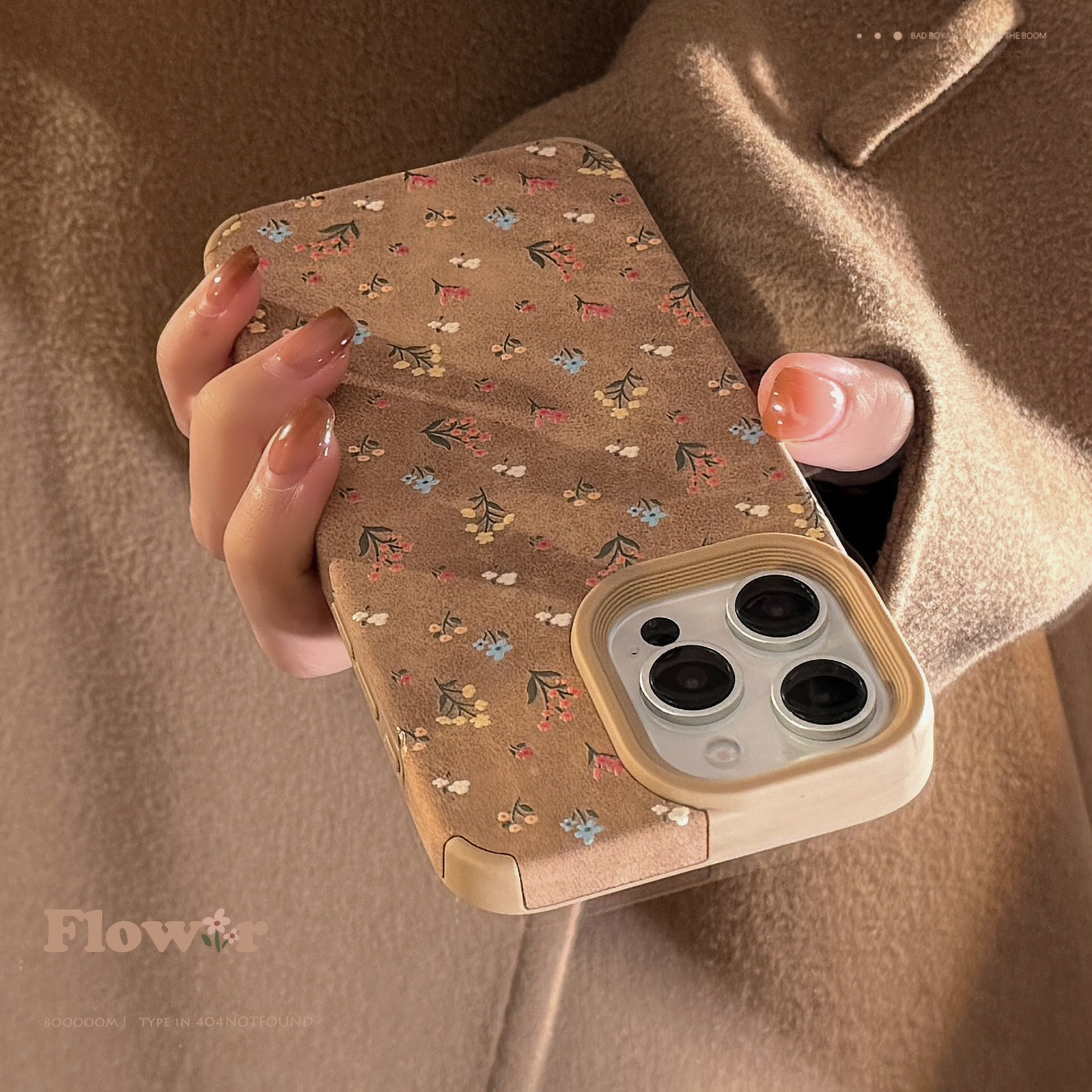 Soft Delicate Floral Phone Case With A Retro Autumnwinter Artistic Vibe