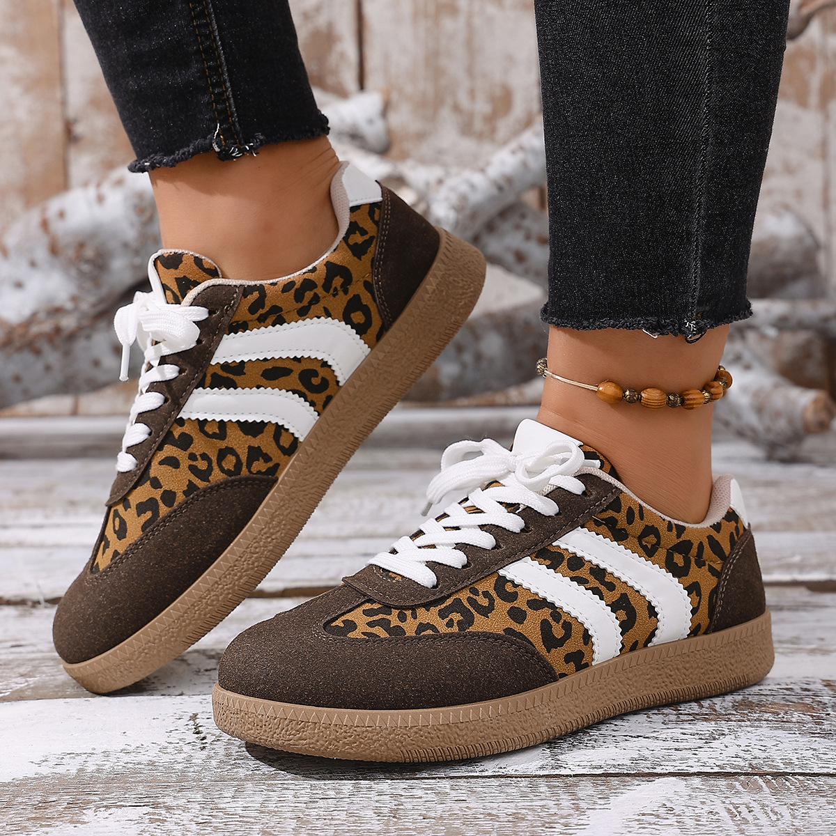 Large Size Color Blocked Round Toe Women's Shoes 13