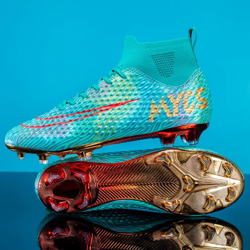 Men's Outdoor Training Gold-plated Bottom High-top Soccer