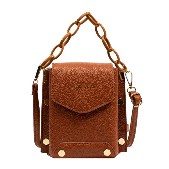 Trendy Acrylic Fashion Bag Brown - Shop at LoveMi