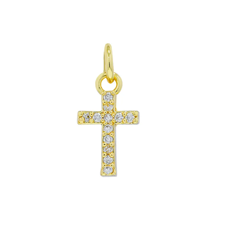 Diy Pendant Bracelet Accessories Micro Inlaid Zircon - Cross 4