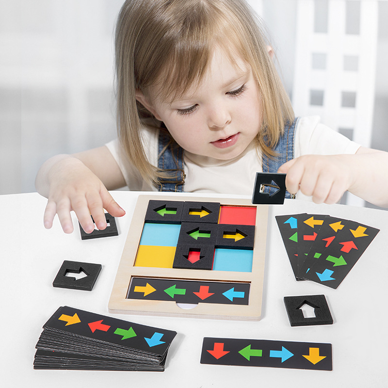 Wooden Toy For Childrenfun Arrow-shaped Cognitive Matching Toy That Develops Hand-eye Coordination