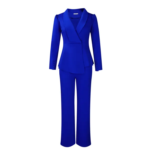 Women's New Fashion Graceful Personality Elegant Suit Sapphire Blue - Shop at LoveMi