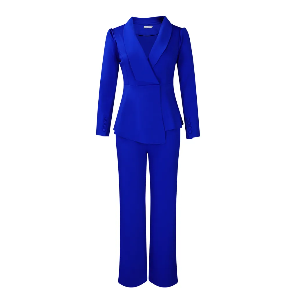 Women's New Fashion Graceful Personality Elegant Suit - Sapphire Blue