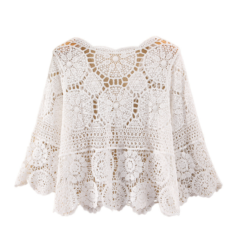 Knitted Hollow Cardigan Thin Sun-proof Coat