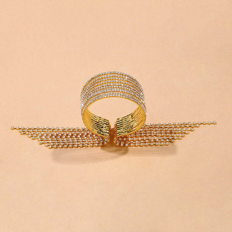 Multi-layer Tassel Female Evening Party Rhinestone Bracelet